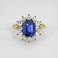 4.52 Ct. Blue Sapphire Ring, 18K Yellow Gold 1