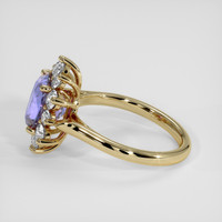 3.10 Ct. Purple Sapphire Ring, 18K Yellow Gold 4