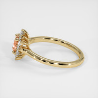 0.76 Ct. Peach Sapphire Ring, 18K Yellow Gold 4