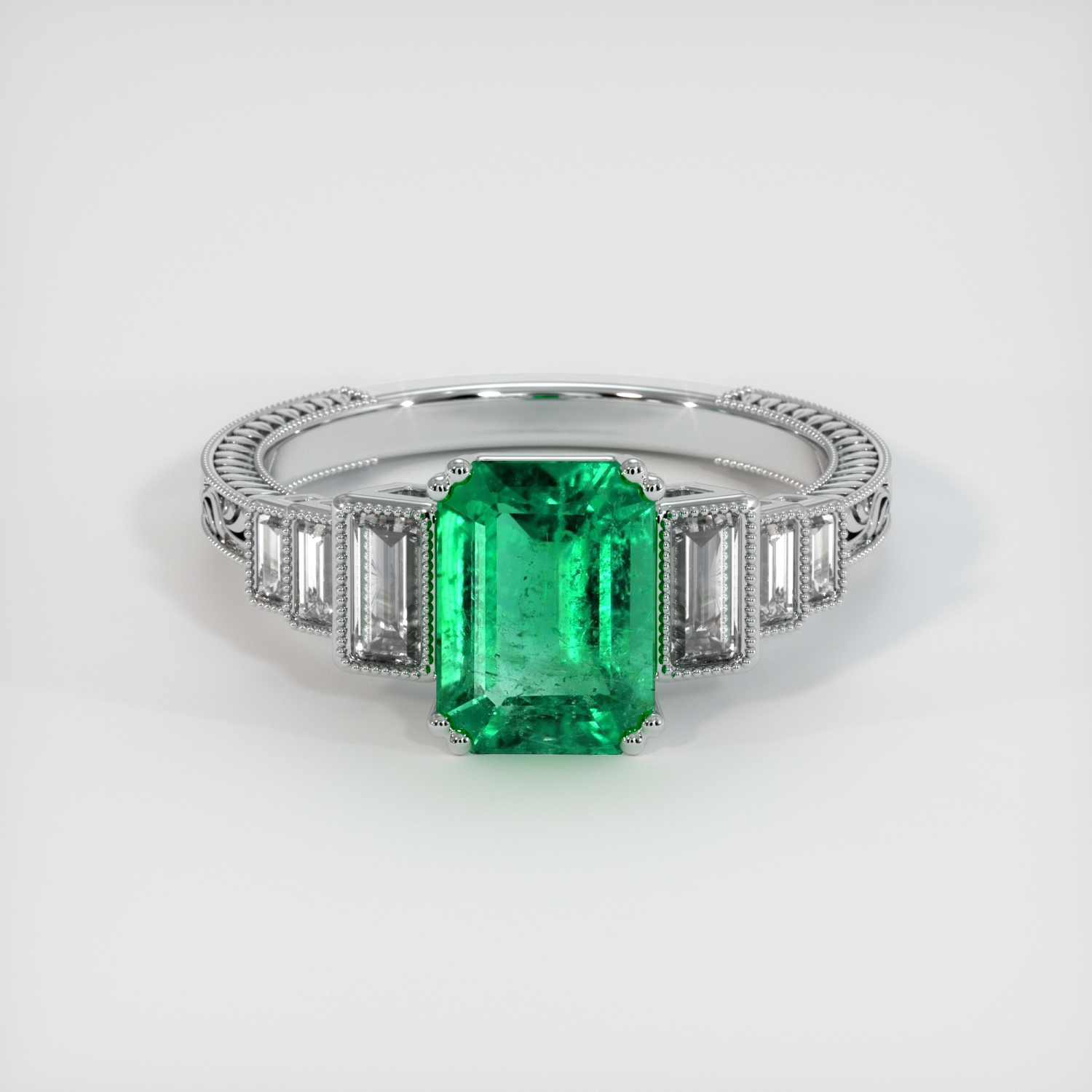 Emerald Ring 1.43 Ct. Platinum 950 | The Natural Emerald Company