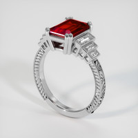 3.03 Ct. Ruby Ring, Platinum 950 2