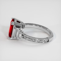 3.03 Ct. Ruby Ring, Platinum 950 4