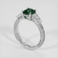 1.59 Ct. Bluish Green Sapphire Ring, Platinum 950 2