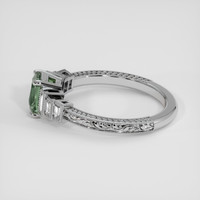 0.99 Ct. Bluish Green Sapphire Ring, Platinum 950 4
