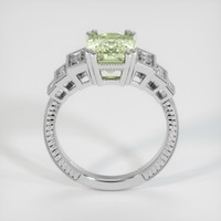 2.60 Ct. Yellowish Green Sapphire Ring, Platinum 950 3
