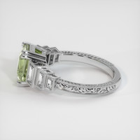 2.60 Ct. Yellowish Green Sapphire Ring, Platinum 950 4