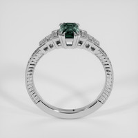 1.11 Ct. Bluish Green Sapphire Ring, Silver 3