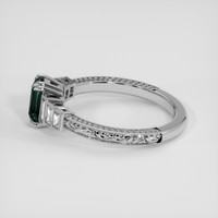 1.11 Ct. Bluish Green Sapphire Ring, Silver 4