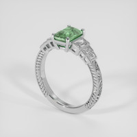 1.53 Ct. Bluish Green Sapphire Ring, Silver 2