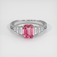 2.38 Ct. Pink Sapphire Ring, 10K White Gold 1