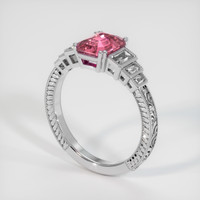 2.38 Ct. Pink Sapphire Ring, 10K White Gold 2