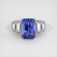 5.38 Ct. Blue Sapphire Ring, 14K White Gold 1