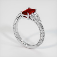 1.04 Ct. Ruby Ring, 14K White Gold 2