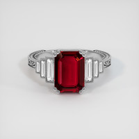 3.03 Ct. Ruby Ring, 14K White Gold 1