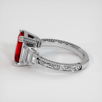 3.03 Ct. Ruby Ring, 14K White Gold 4