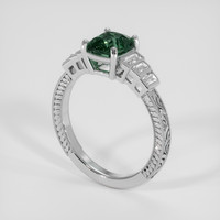 1.59 Ct. Bluish Green Sapphire Ring, 14K White Gold 2