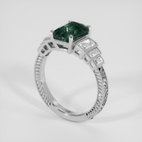 2.52 Ct. Greenish Blue Sapphire Ring, 14K White Gold 2