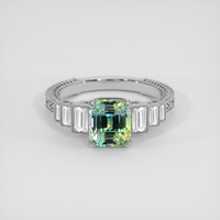 2.25 Ct. Bi Color Sapphire Ring, 14K White Gold 1