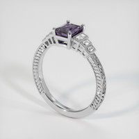 1.27 Ct. Bi Color Sapphire Ring, 18K White Gold 2