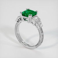 2.10 Ct. Emerald Ring, 18K White Gold 2