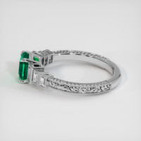 1.04 Ct. Emerald Ring, 18K White Gold 4