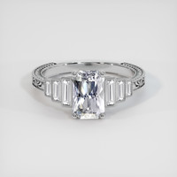 1.64 Ct. Blue Sapphire Ring, 18K White Gold 1