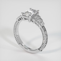 1.64 Ct. Blue Sapphire Ring, 18K White Gold 2