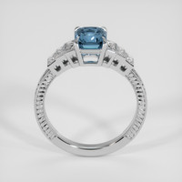 1.62 Ct. Greenish Blue Sapphire Ring, 18K White Gold 3