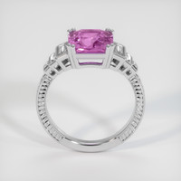 3.89 Ct. Pink Sapphire Ring, 18K White Gold 3