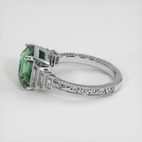 4.07 Ct. Bluish Green Sapphire Ring, 18K White Gold 4