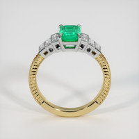 0.94 Ct. Emerald Ring, 18K White & Yellow 3