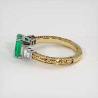 0.94 Ct. Emerald Ring, 18K White & Yellow 4