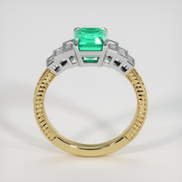 1.13 Ct. Emerald Ring, 18K White & Yellow 3