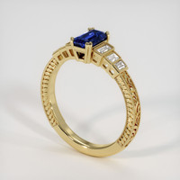 0.84 Ct. Blue Sapphire Ring, 10K Yellow Gold 2