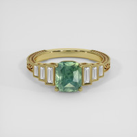 2.28 Ct. Bluish Green Sapphire Ring, 10K Yellow Gold 1