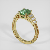 2.28 Ct. Bluish Green Sapphire Ring, 10K Yellow Gold 2
