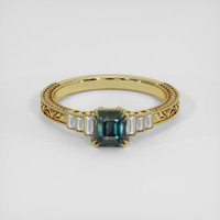 1.78 Ct. Bluish Green Sapphire Ring, 10K Yellow Gold 1