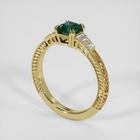 1.78 Ct. Bluish Green Sapphire Ring, 10K Yellow Gold 2