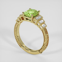 2.03 Ct. Yellowish Green Sapphire Ring, 10K Yellow Gold 2