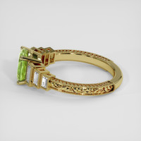 2.03 Ct. Yellowish Green Sapphire Ring, 10K Yellow Gold 4