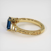 1.36 Ct. Bluish Green Sapphire Ring, 10K Yellow Gold 4