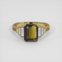 4.05 Ct. Brown Tourmaline Ring, 14K Yellow Gold 1