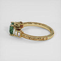 1.05 Ct. Bluish Green Sapphire Ring, 14K Yellow Gold 4