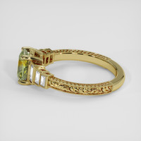 1.54 Ct. Yellowish Green Sapphire Ring, 14K Yellow Gold 4