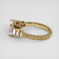 3.08 Ct. Peach Sapphire Ring, 14K Yellow Gold 4