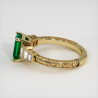 1.24 Ct. Emerald Ring, 18K Yellow Gold 4