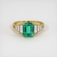 2.81 Ct. Emerald Ring, 18K Yellow Gold 1
