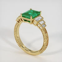 1.73 Ct. Emerald Ring, 18K Yellow Gold 2