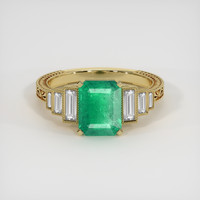 1.89 Ct. Emerald Ring, 18K Yellow Gold 1
