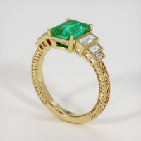 1.89 Ct. Emerald Ring, 18K Yellow Gold 2